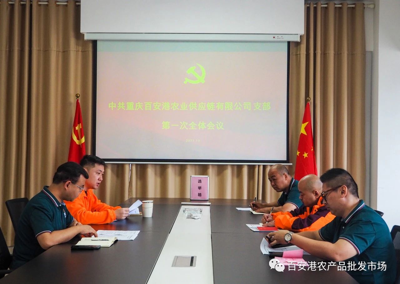 中国共产党重庆百安港农业供应链有限公司支部正式成立！